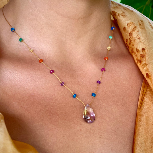 Ametrine Rainbow Drop
