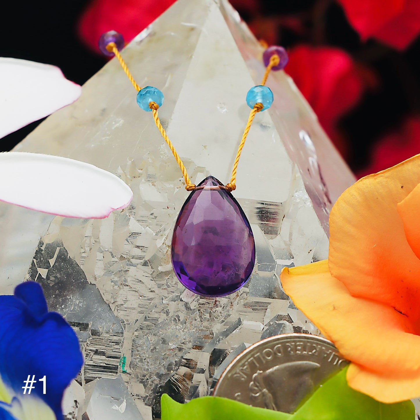 Amethyst Rainbow Drop