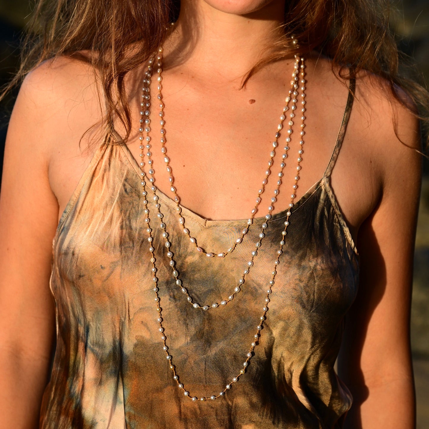 Freshwater Keshi Pearl Lei