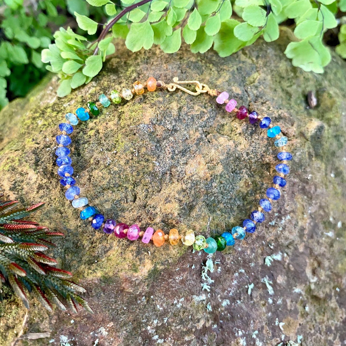 Blue Sapphire Rainbow Bracelet