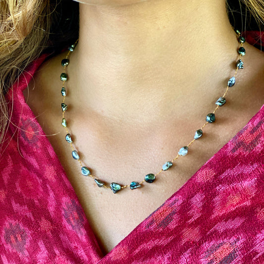 Tahitian Keshi Short Necklace