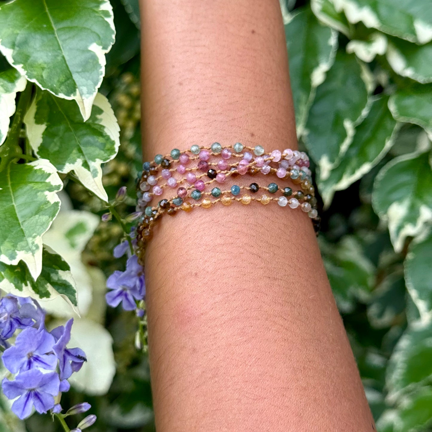 Tiny Multi-Tourmaline Long Lei