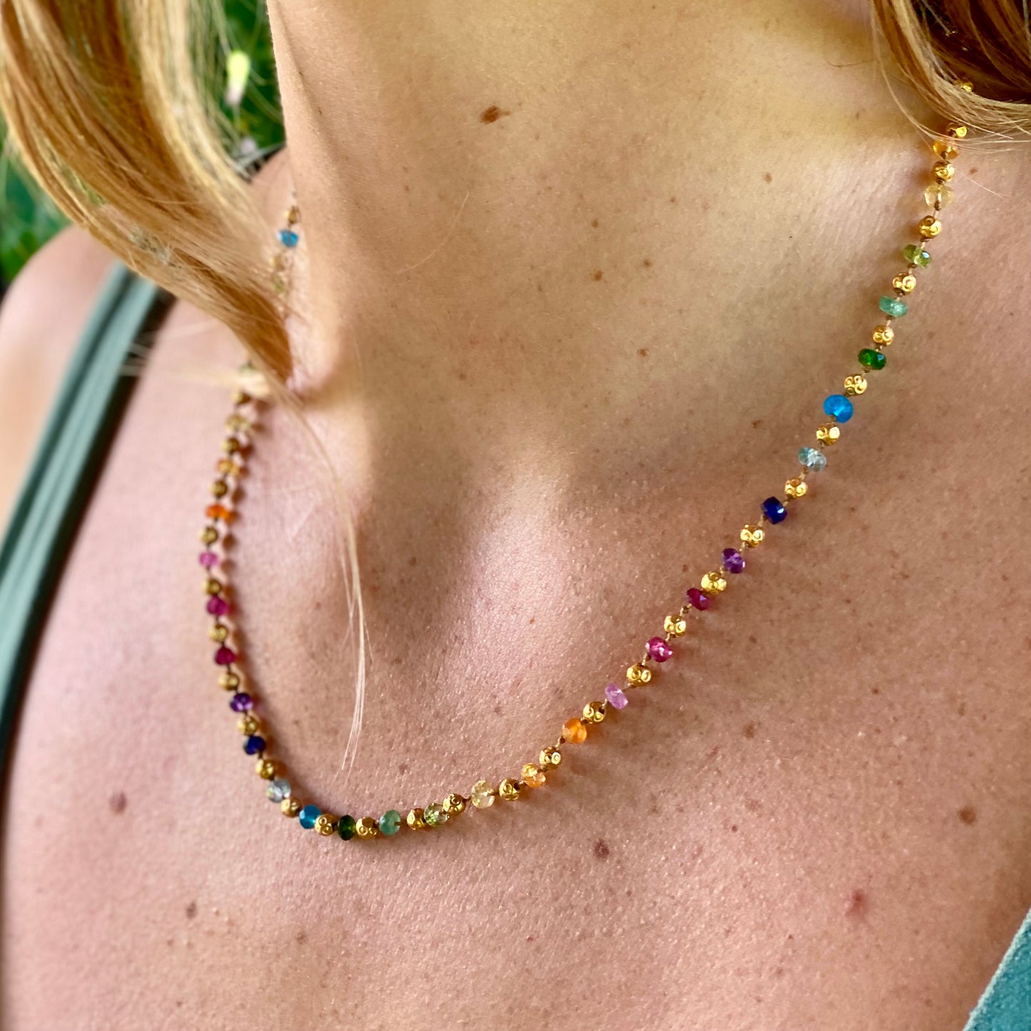 Rainbows & Gold Necklace