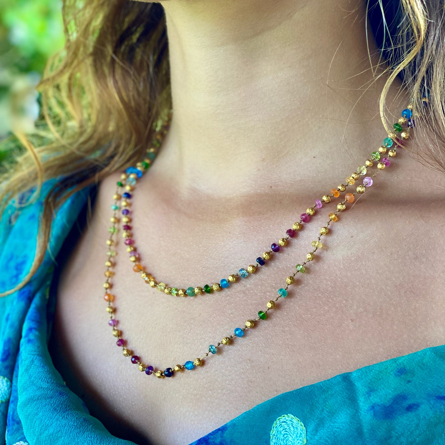 Rainbows & Gold Necklace
