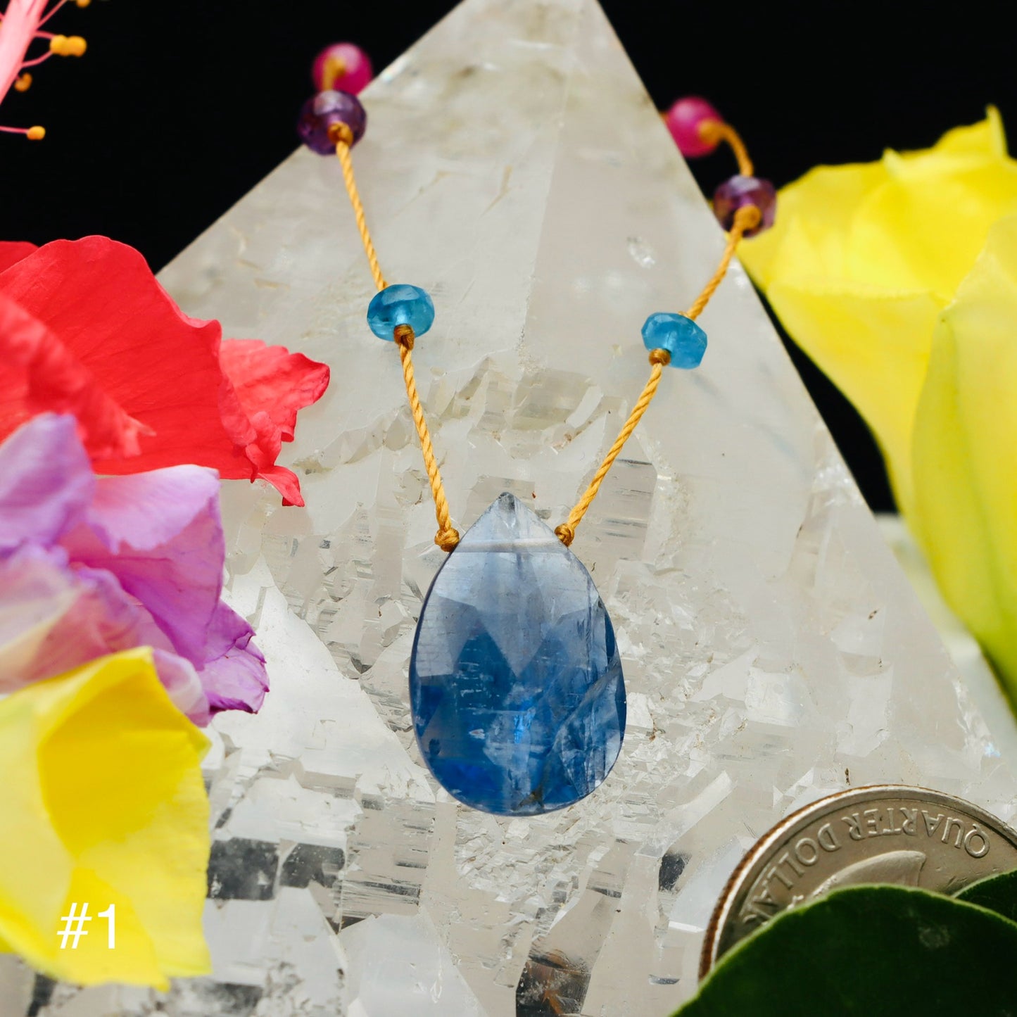 Blue Kyanite Rainbow Drop