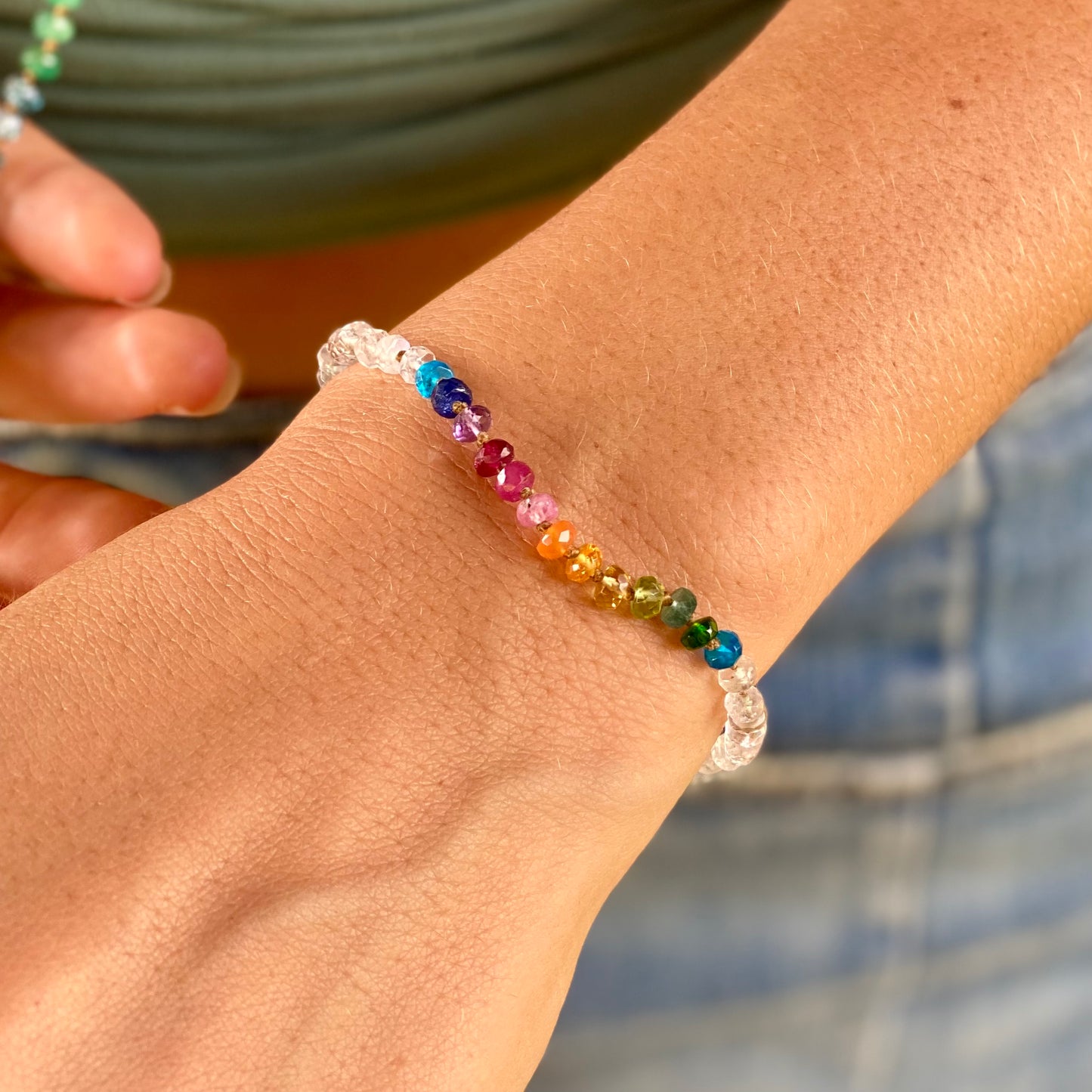 Moonstone Rainbow Bracelet
