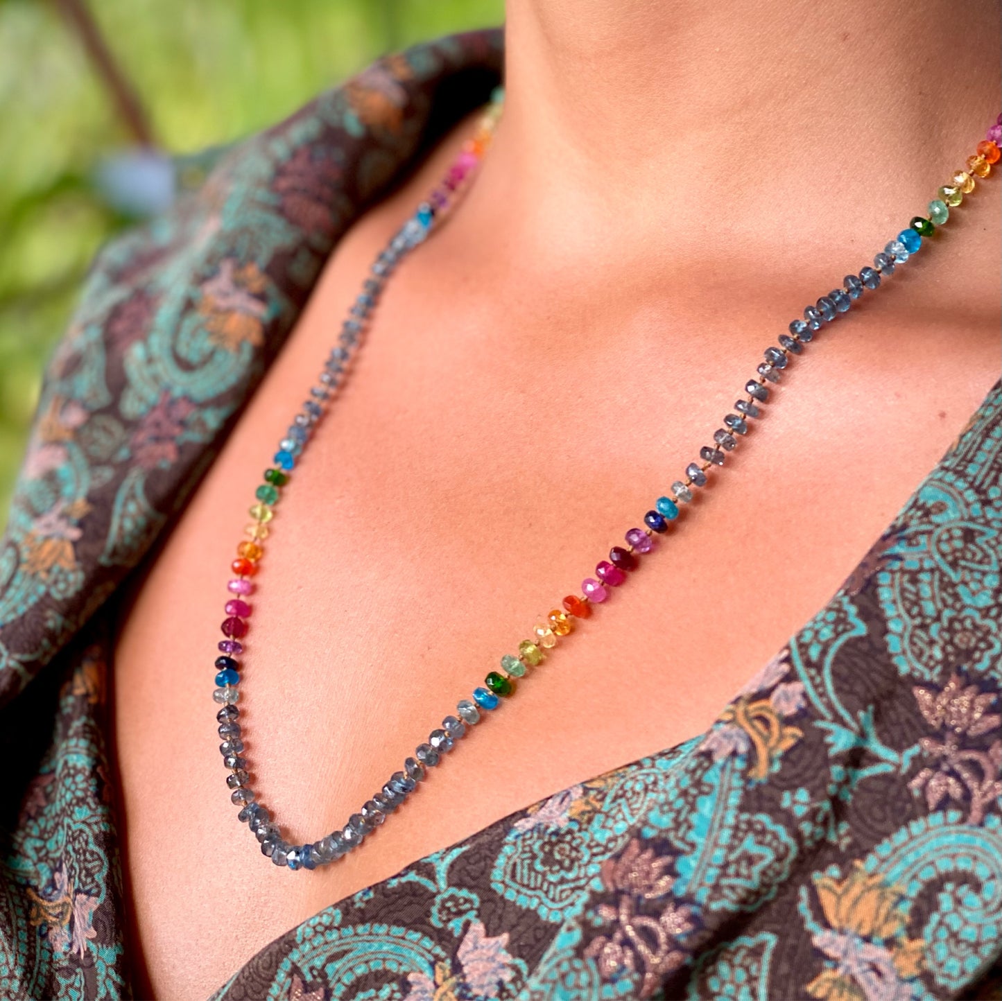 Indigo Kyanite Rainbow Lei