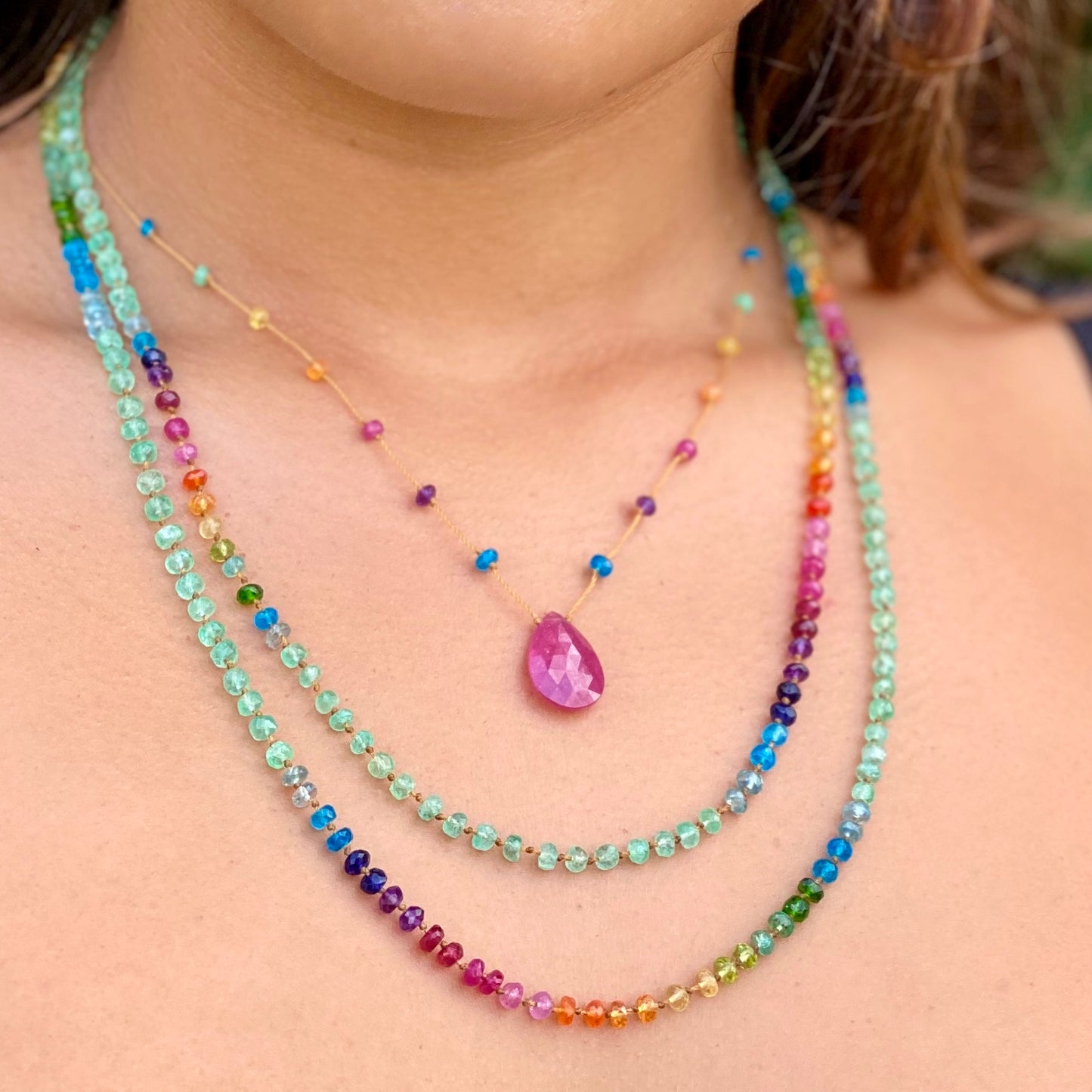 Zambian Emerald Rainbow Lei