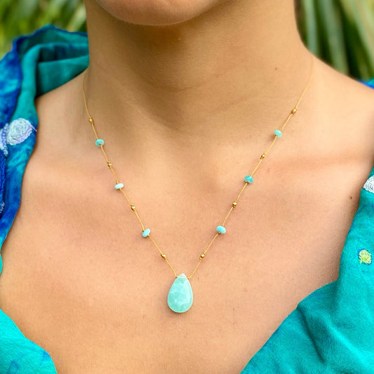 Aqua Amazonite Alohi Drop