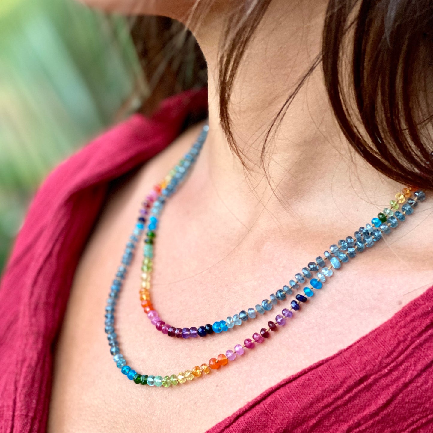 Indigo Kyanite Rainbow Lei