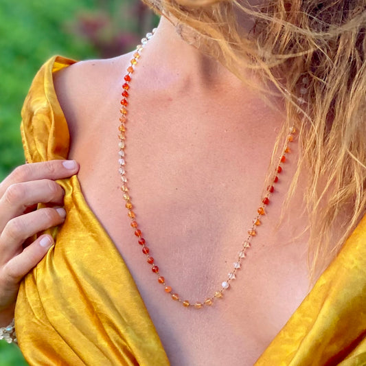 Mexican Fire Opal Lei