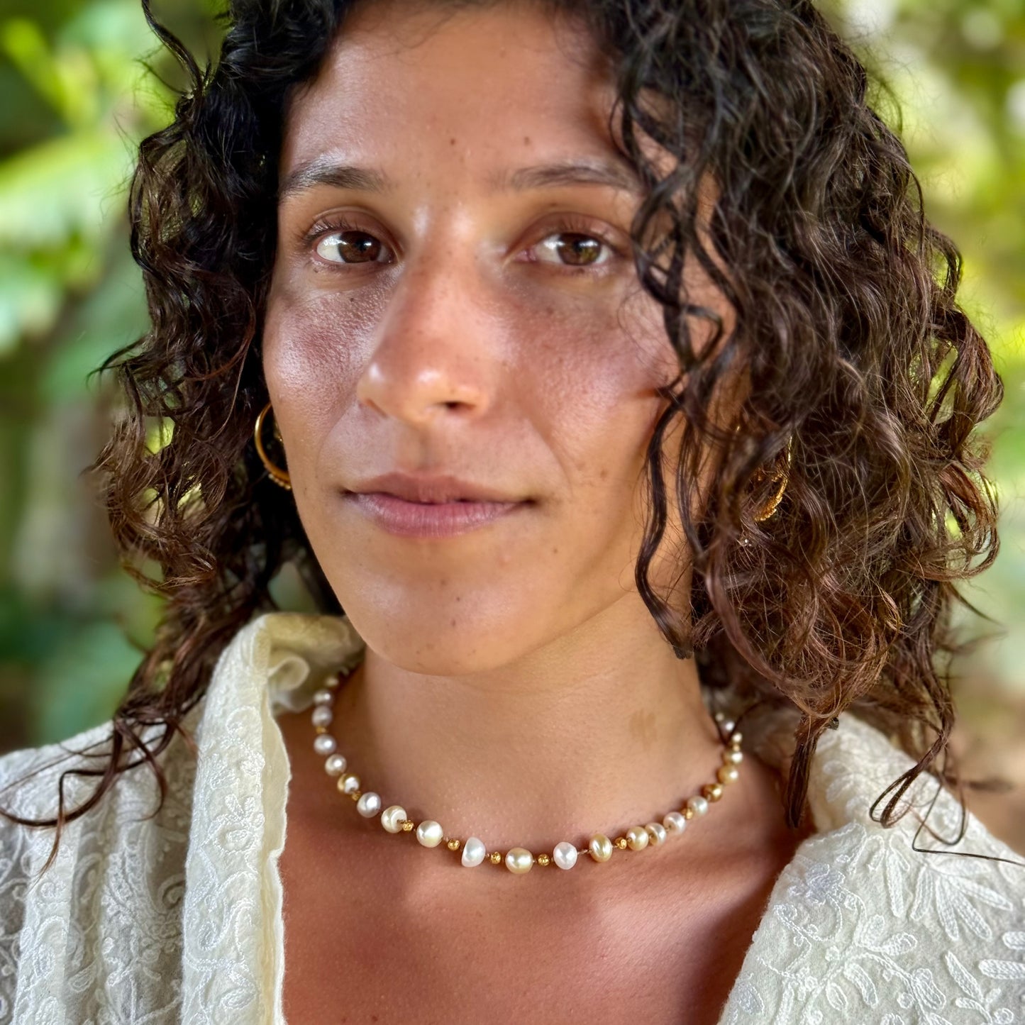 Golden South Sea Pearl & Gold Necklet