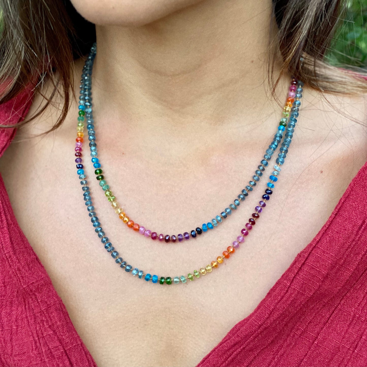Indigo Kyanite Rainbow Lei