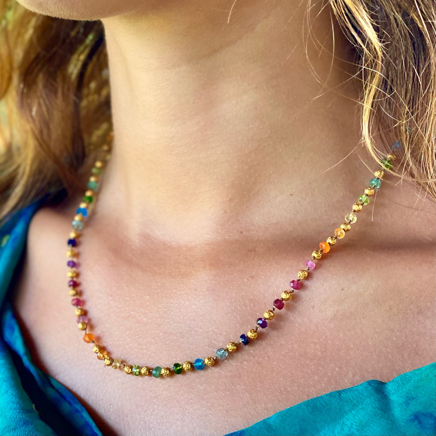 Rainbows & Gold Necklace