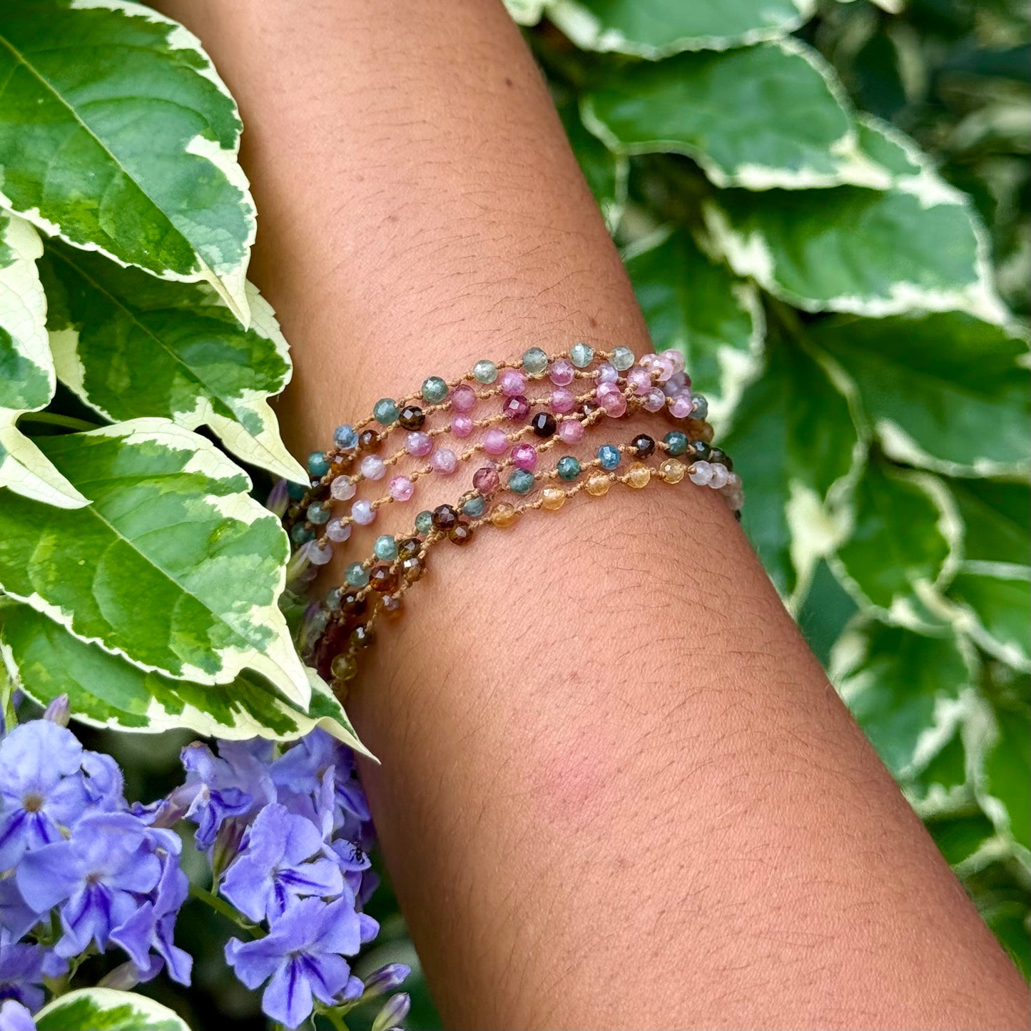 Tiny Multi-Tourmaline Long Lei