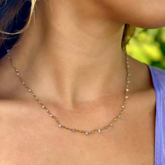 Light Grey Diamonds & Gold Ali’i