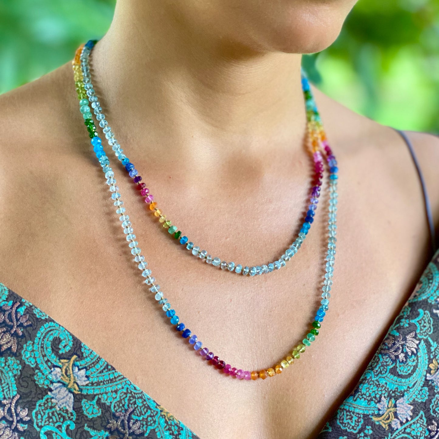 Aquamarine Rainbow Lei