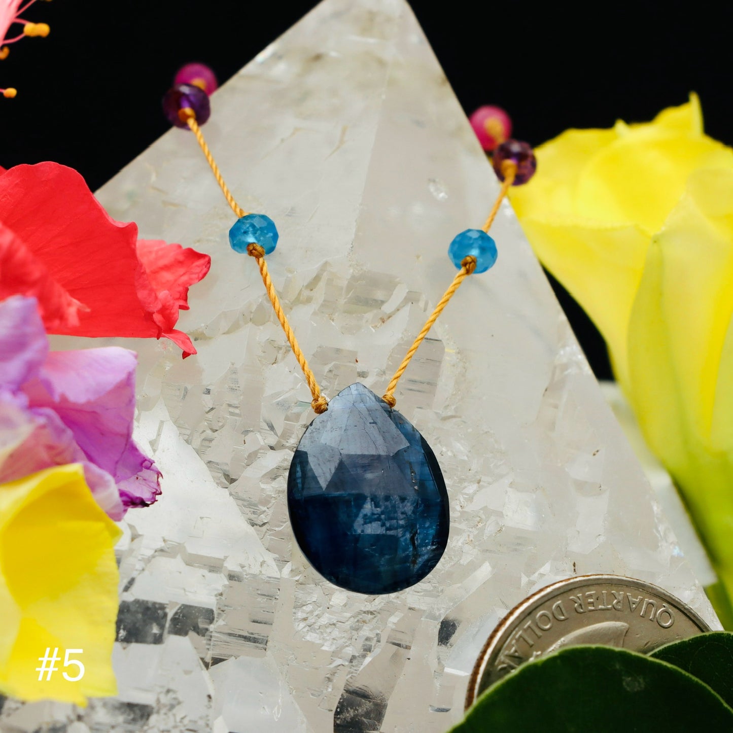 Blue Kyanite Rainbow Drop