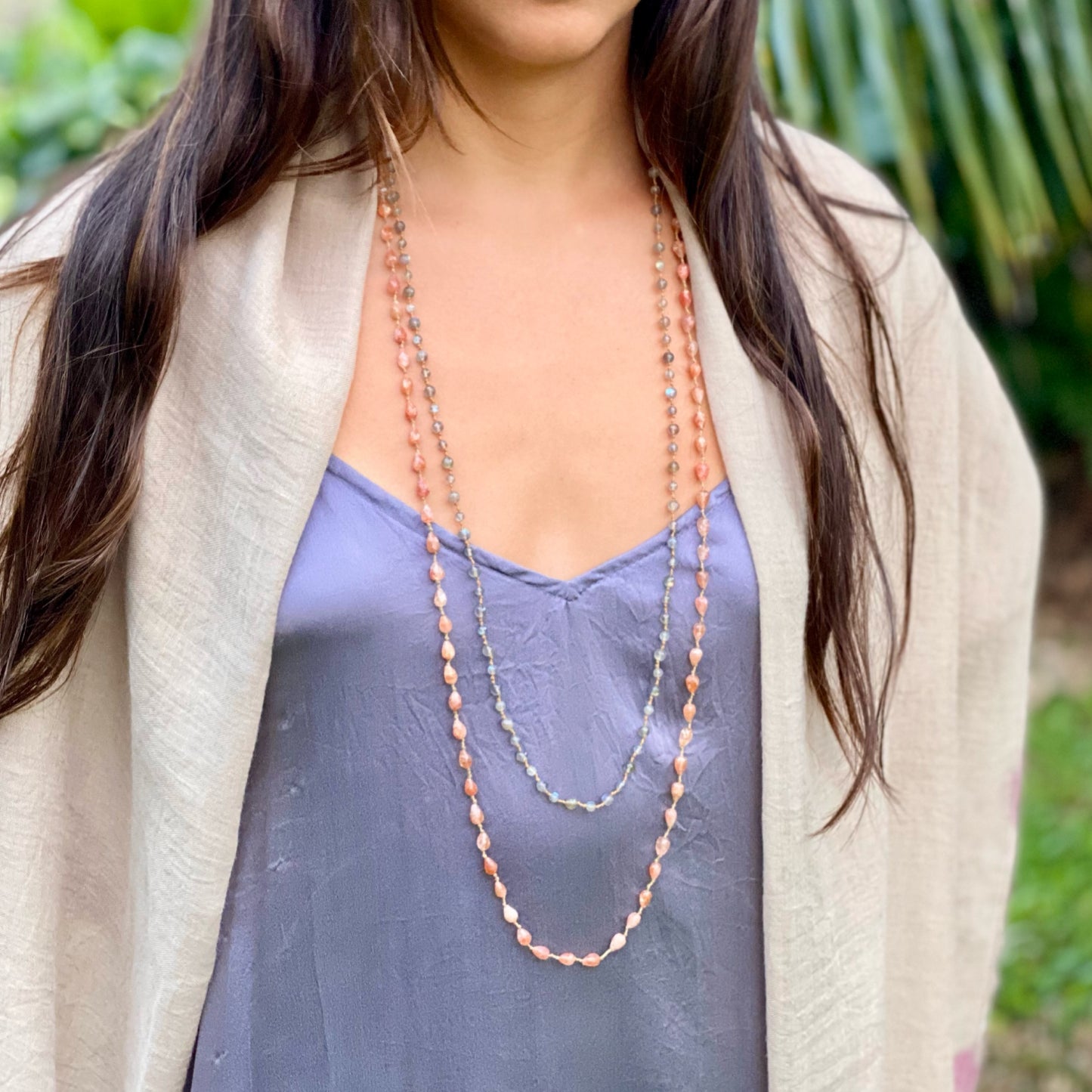 Sunstone Drop Lei