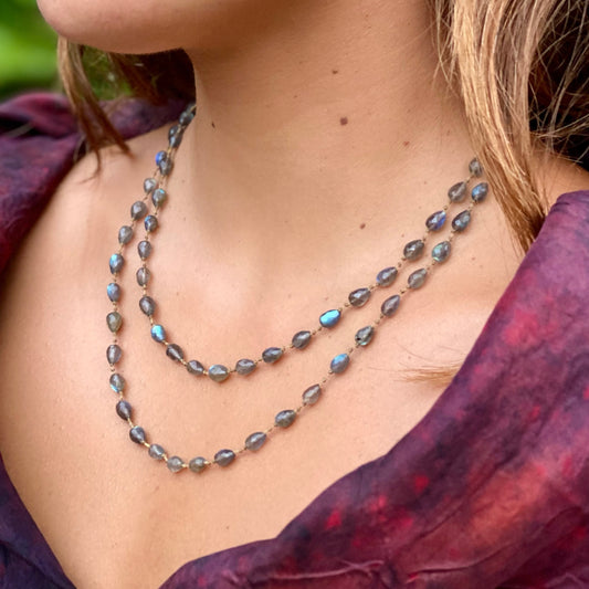 Labradorite Drop Lei