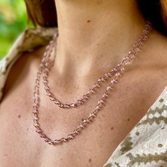 Lavender Amethyst Drop Lei