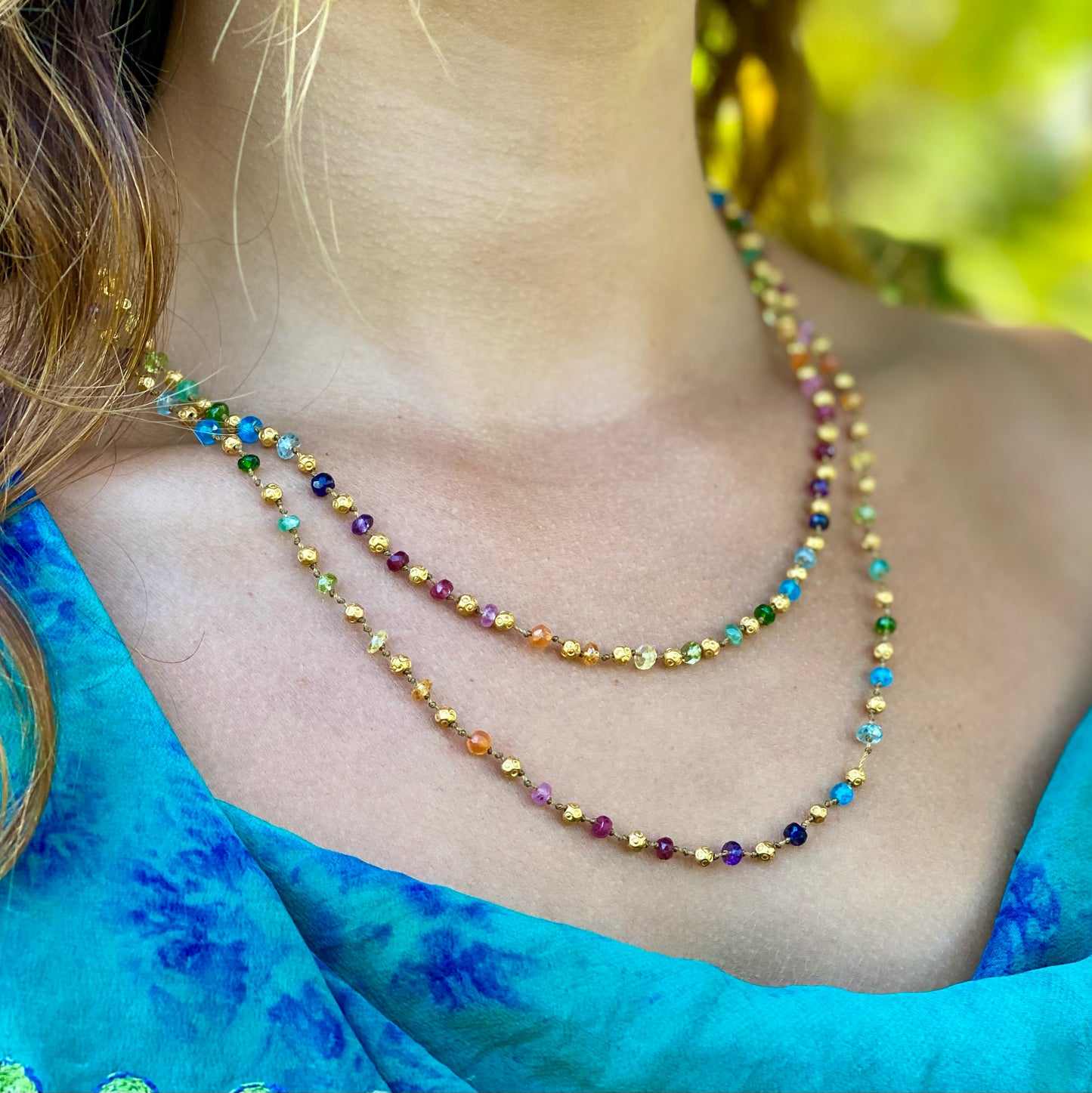 Rainbows & Gold Necklace