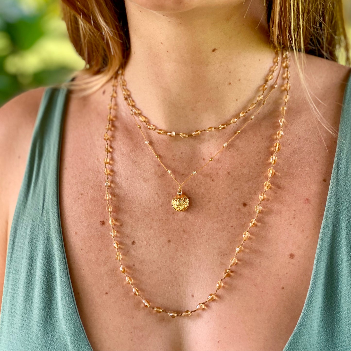 Citrine Drop Lei