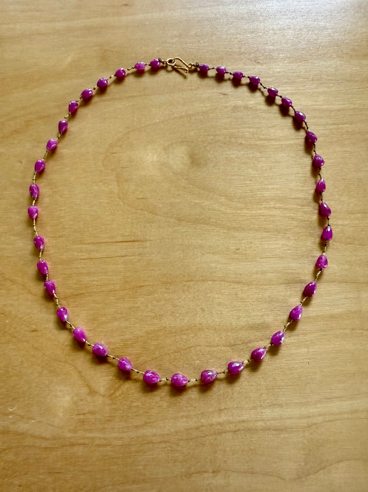 Pink Sapphire Drops Choker