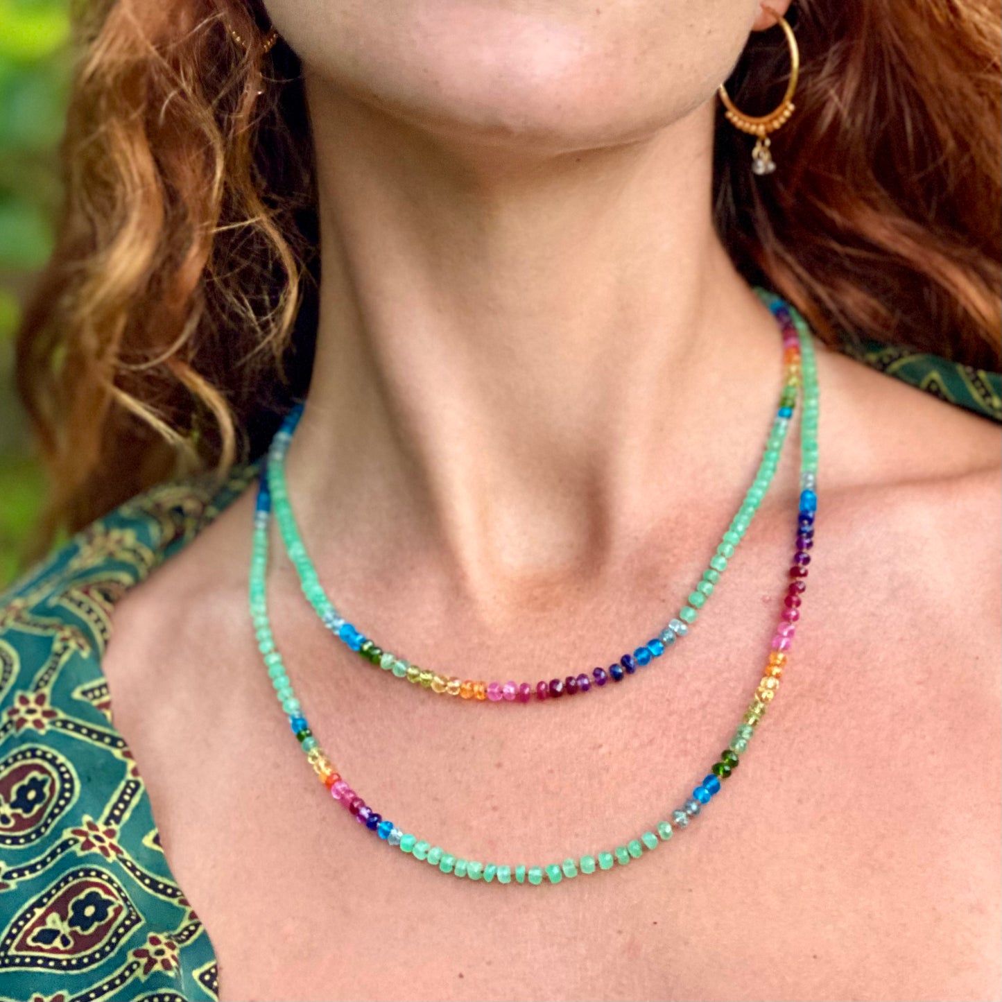 Colombian Emerald Rainbow Lei