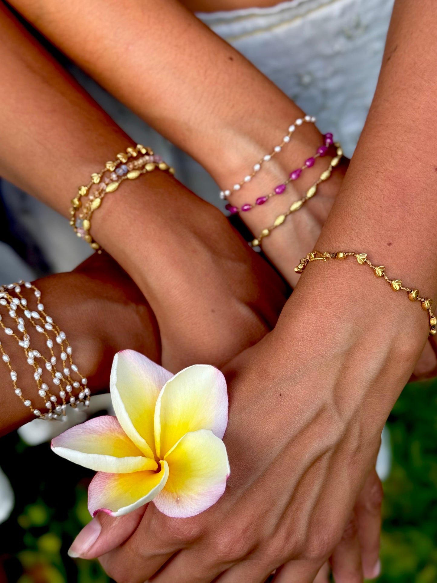Tiny Freshwater Pearl Long Lei