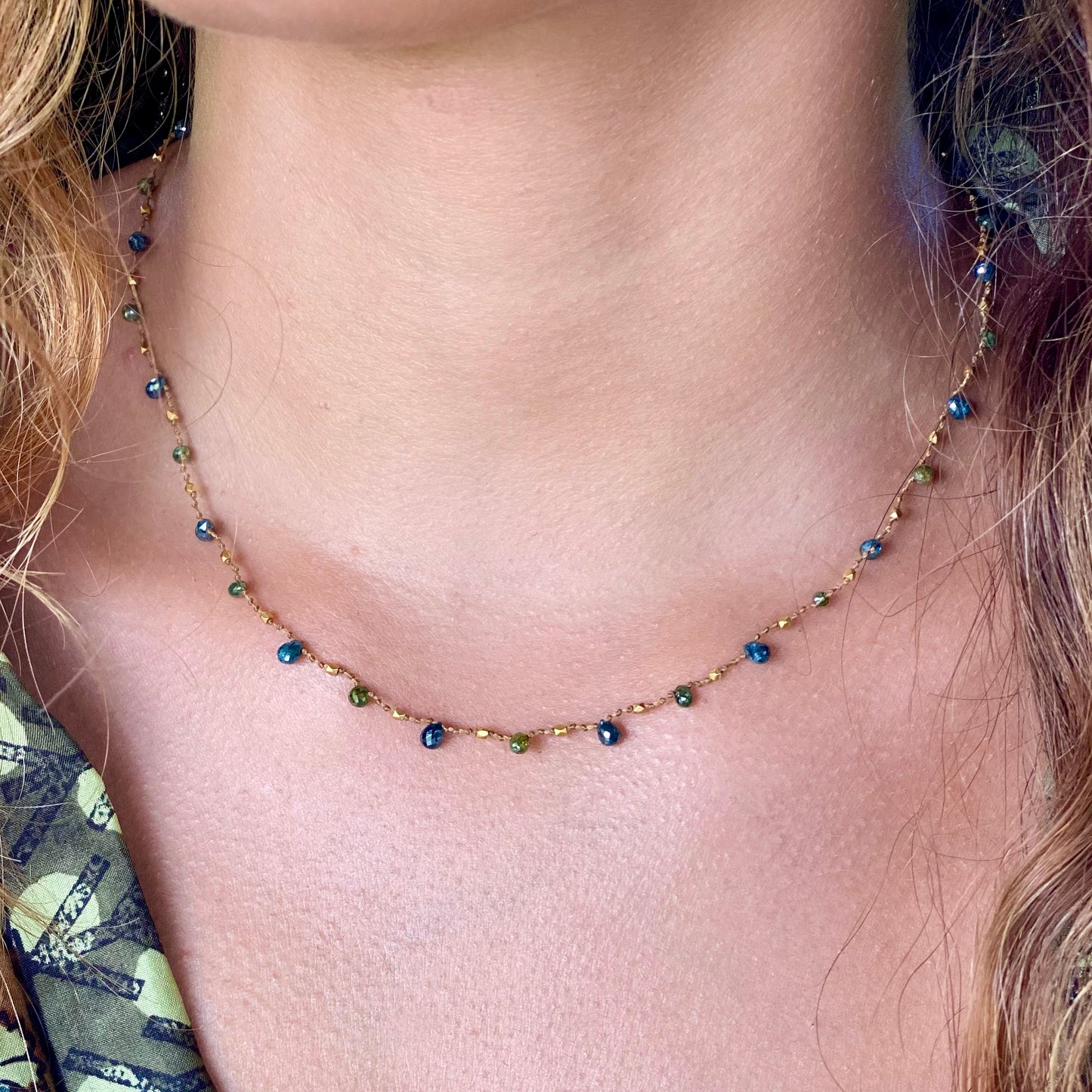 Teal & Green Diamonds & Gold Ali'i