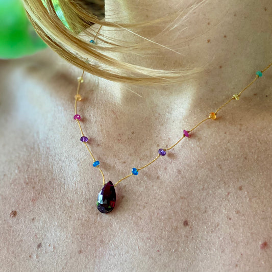 Garnet Rainbow Drop