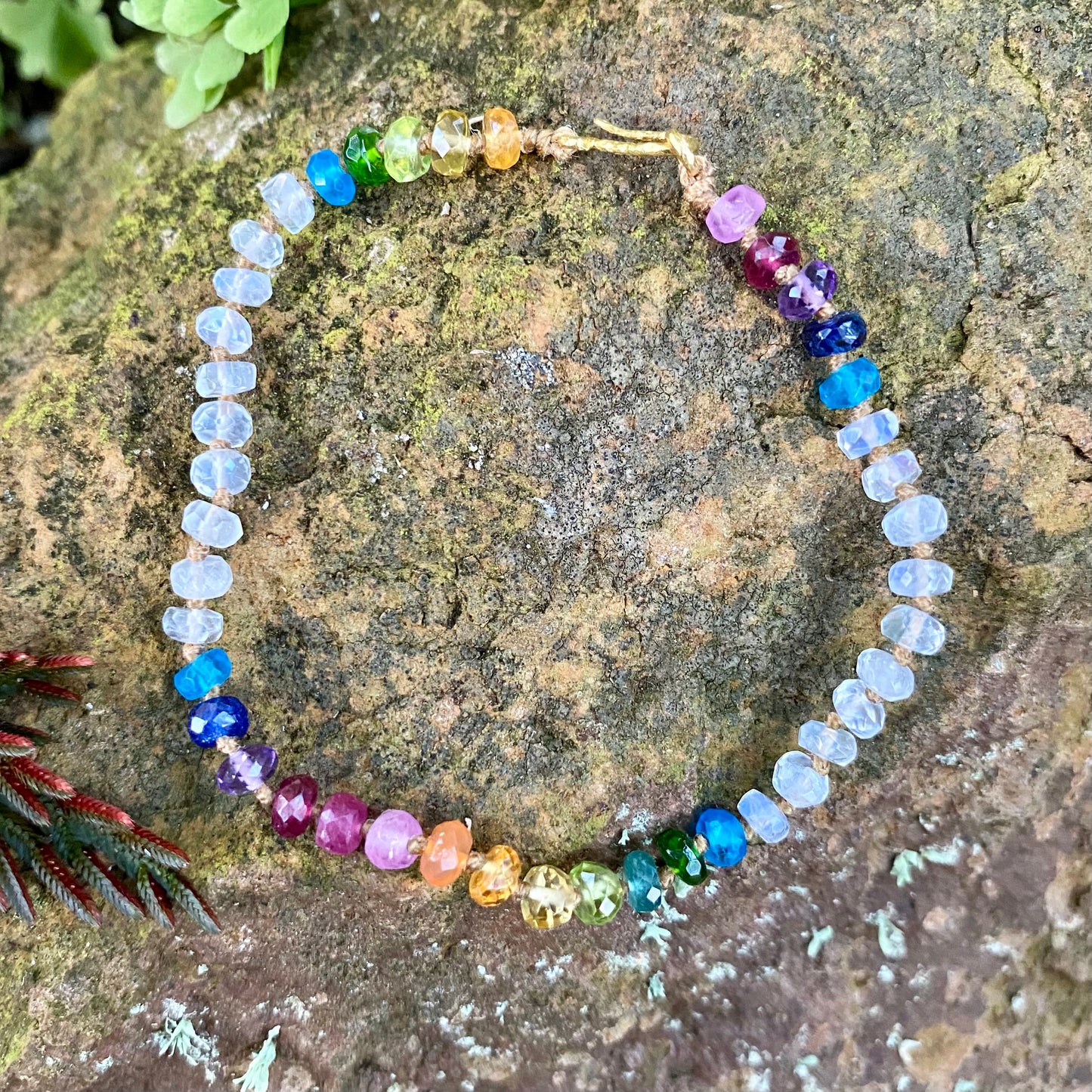 Moonstone Rainbow Bracelet