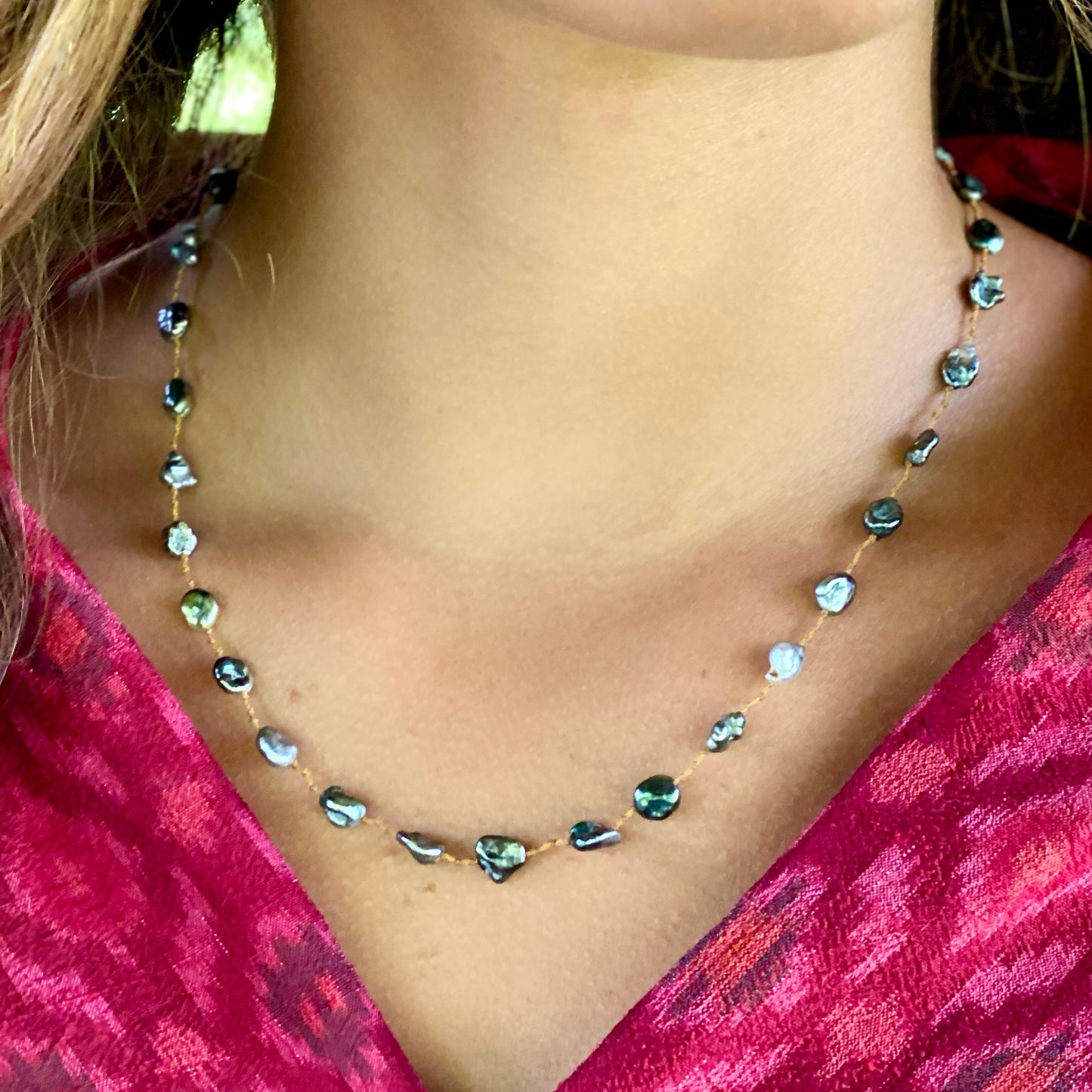 Tahitian Keshi Short Necklace