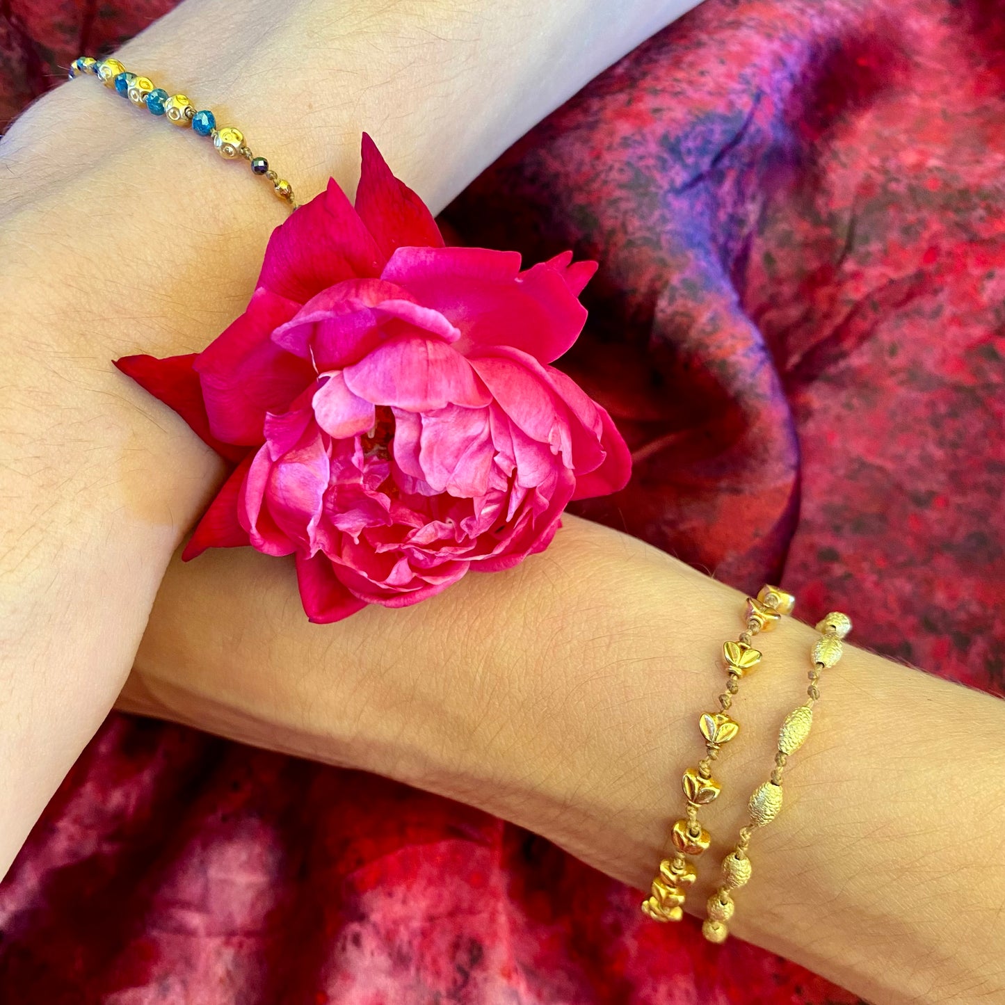 Textured Ovals Gold Bracelet