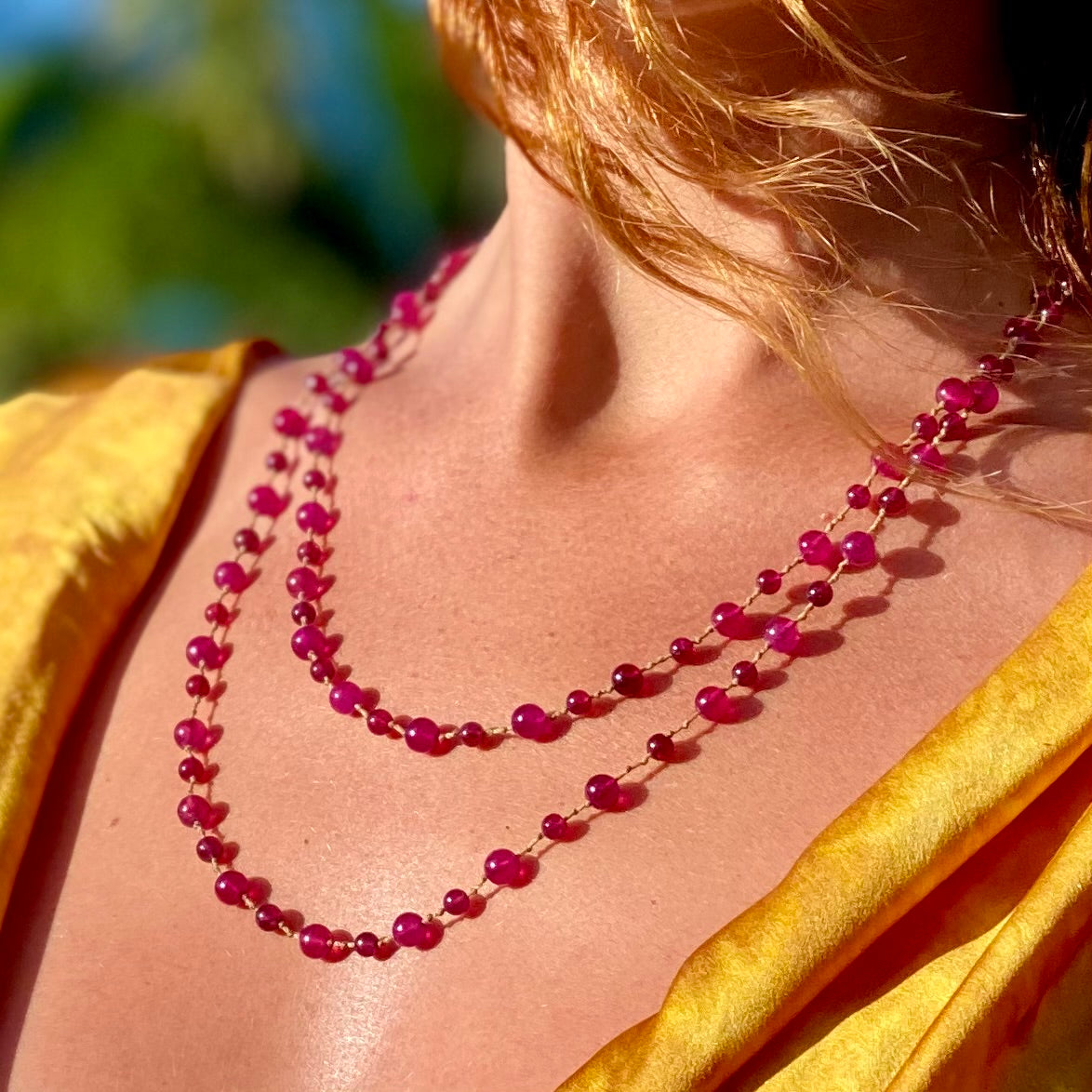 Smooth Ruby Mala