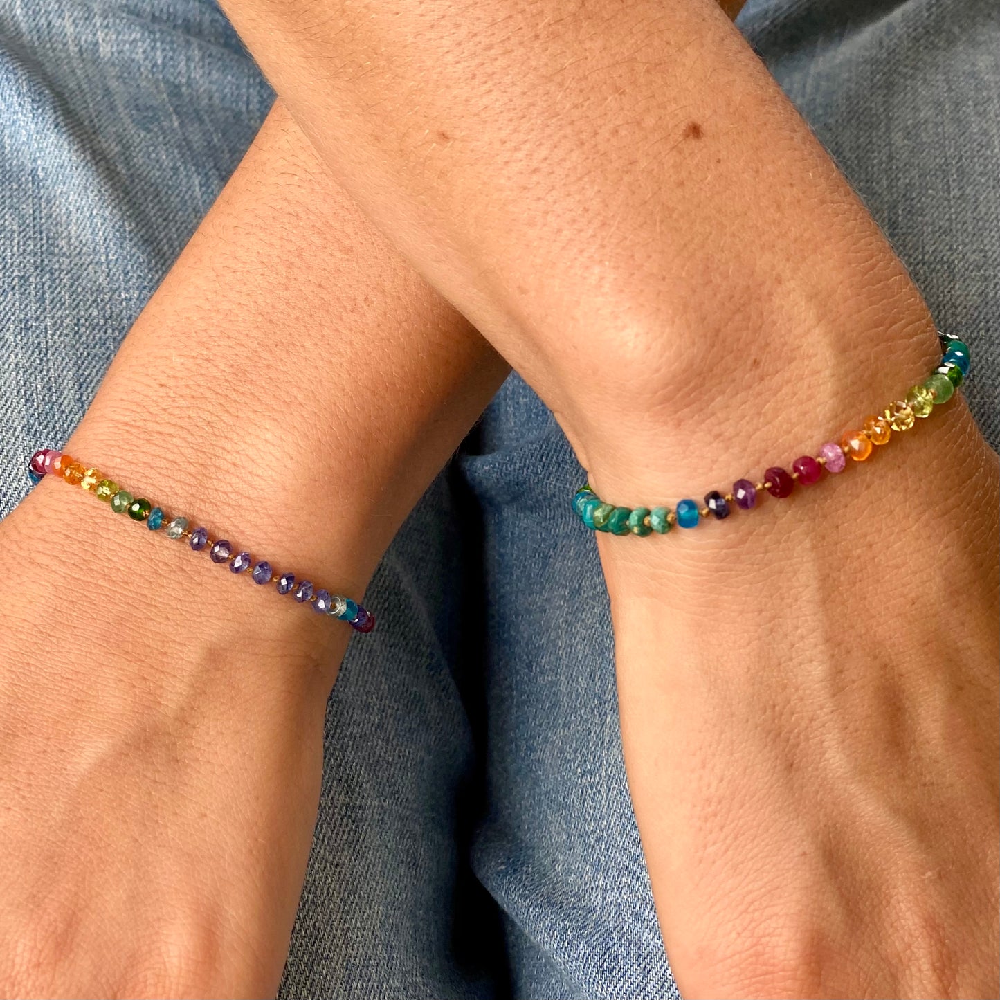 Blue Sapphire Rainbow Bracelet