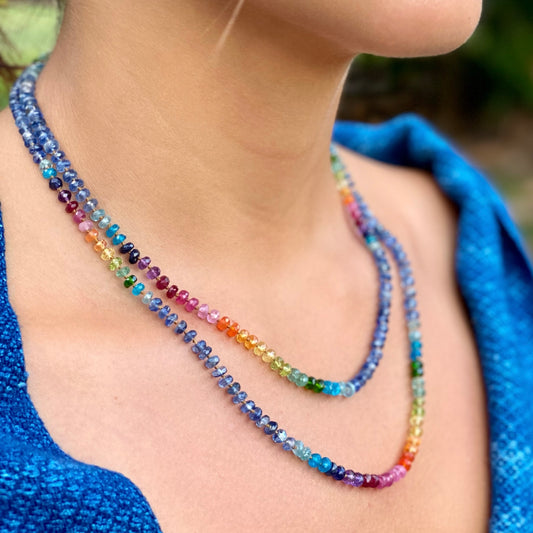 Blue Kyanite Rainbow Lei