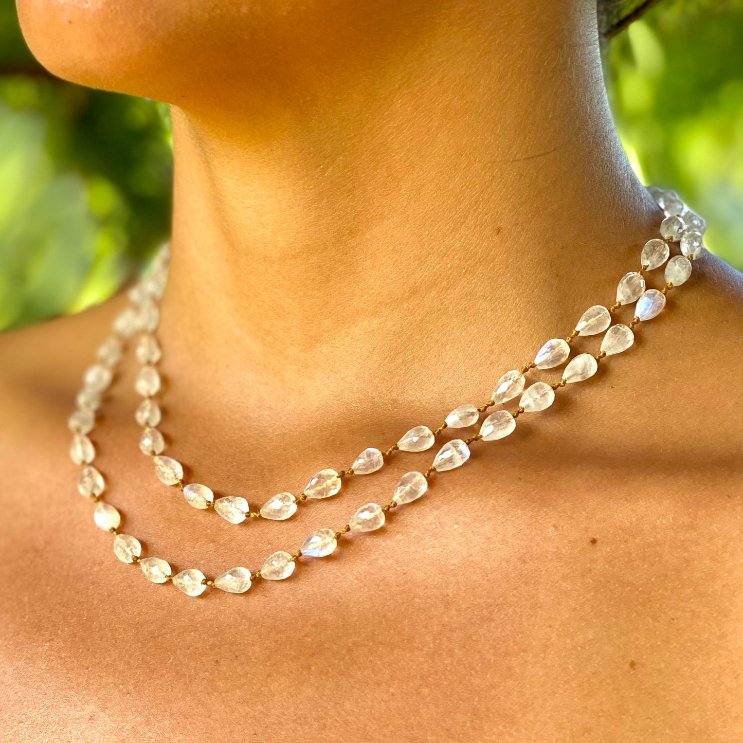 Moonstone Drop Lei