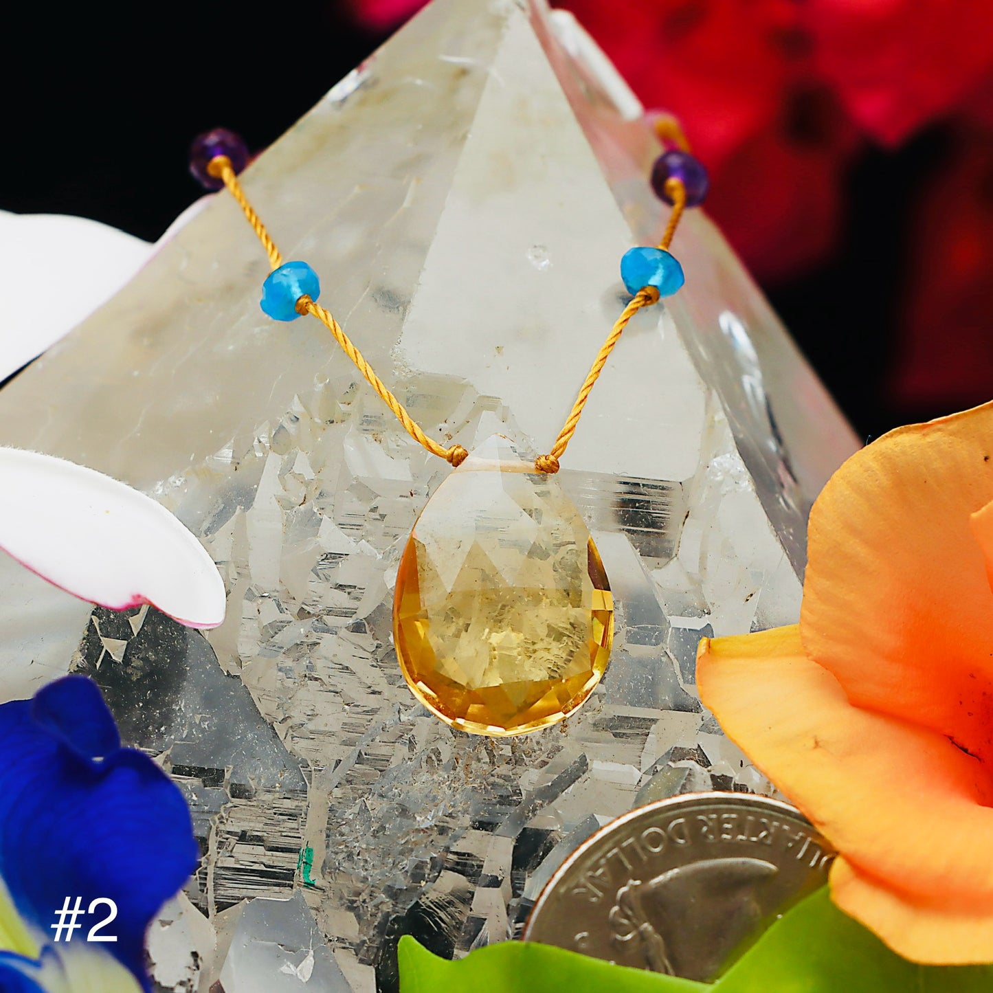 Citrine Rainbow Drop