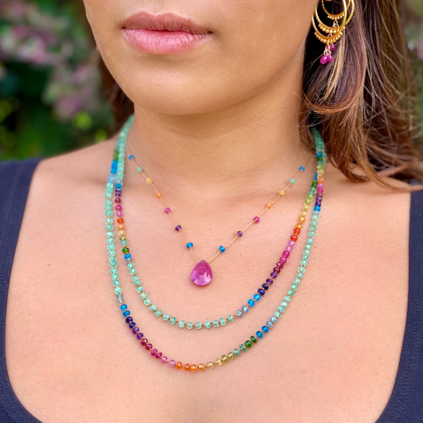 Zambian Emerald Rainbow Lei