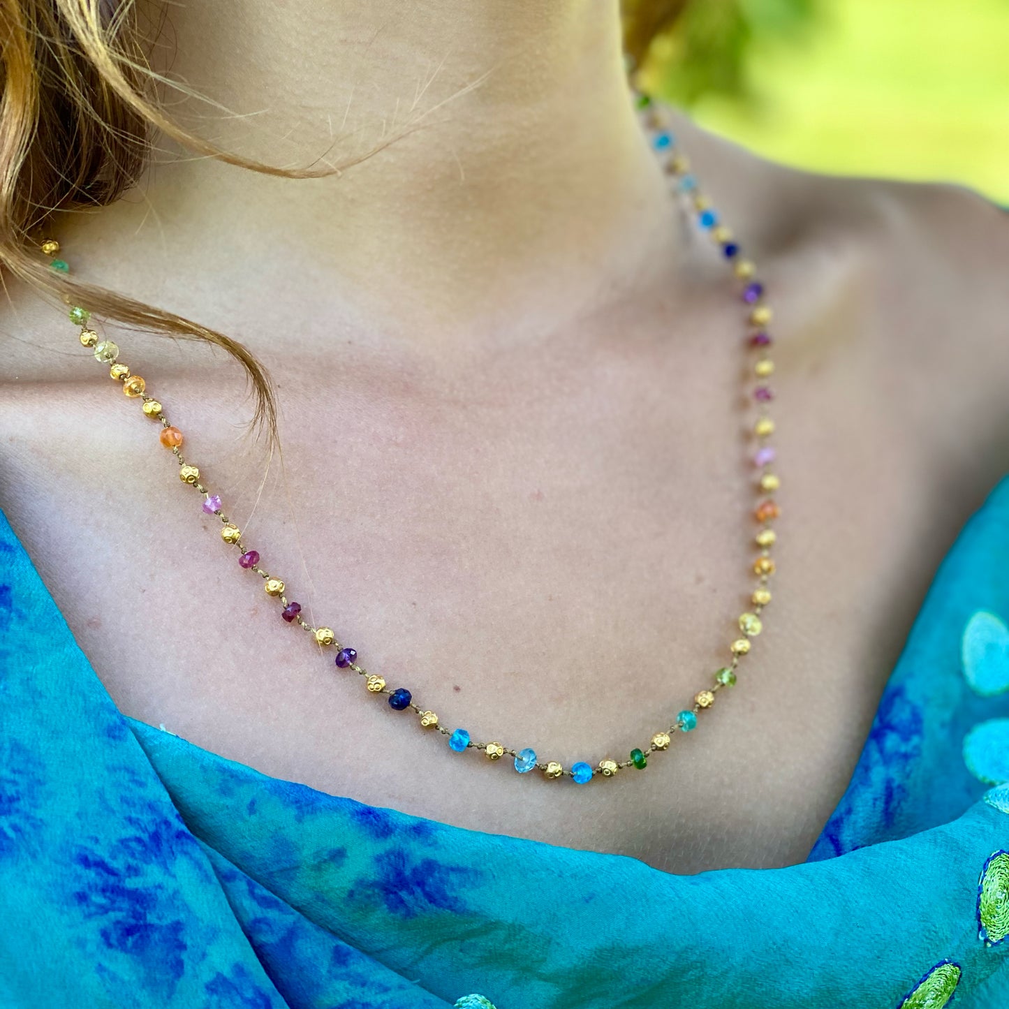 Rainbows & Gold Necklace