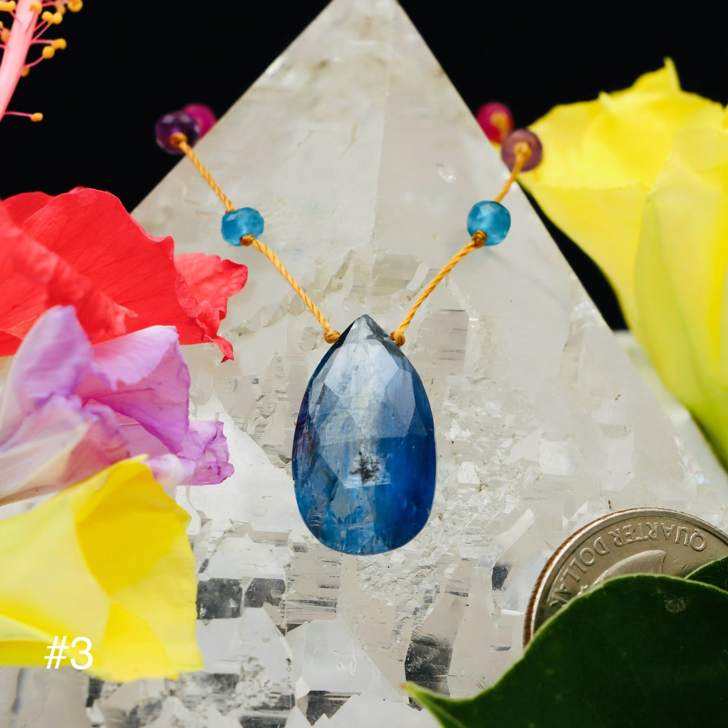 Blue Kyanite Rainbow Drop