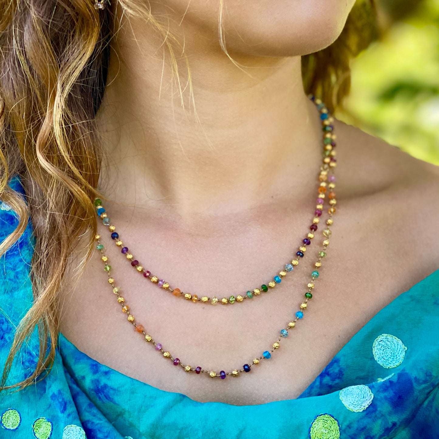 Rainbows & Gold Necklace