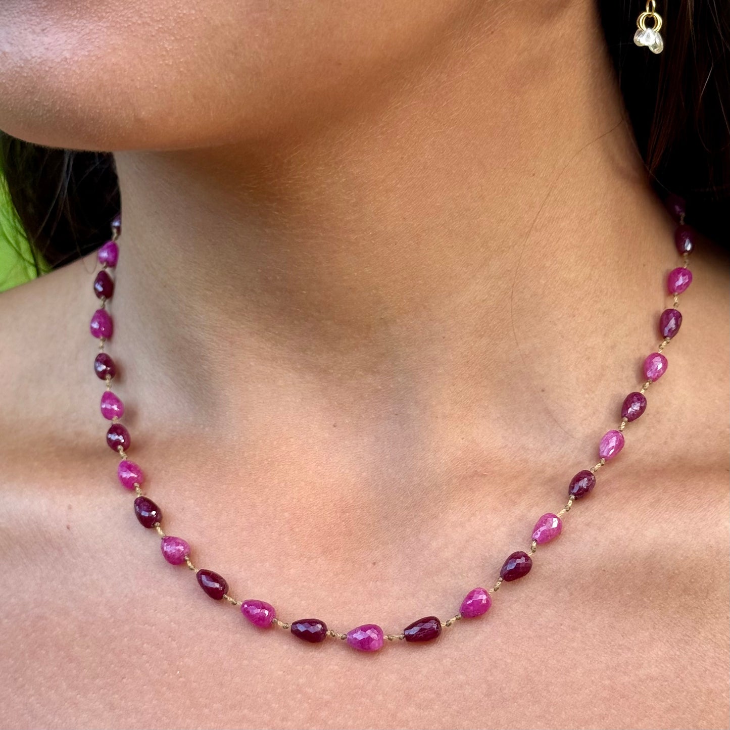 Ruby & Pink Sapphire Drop Choker