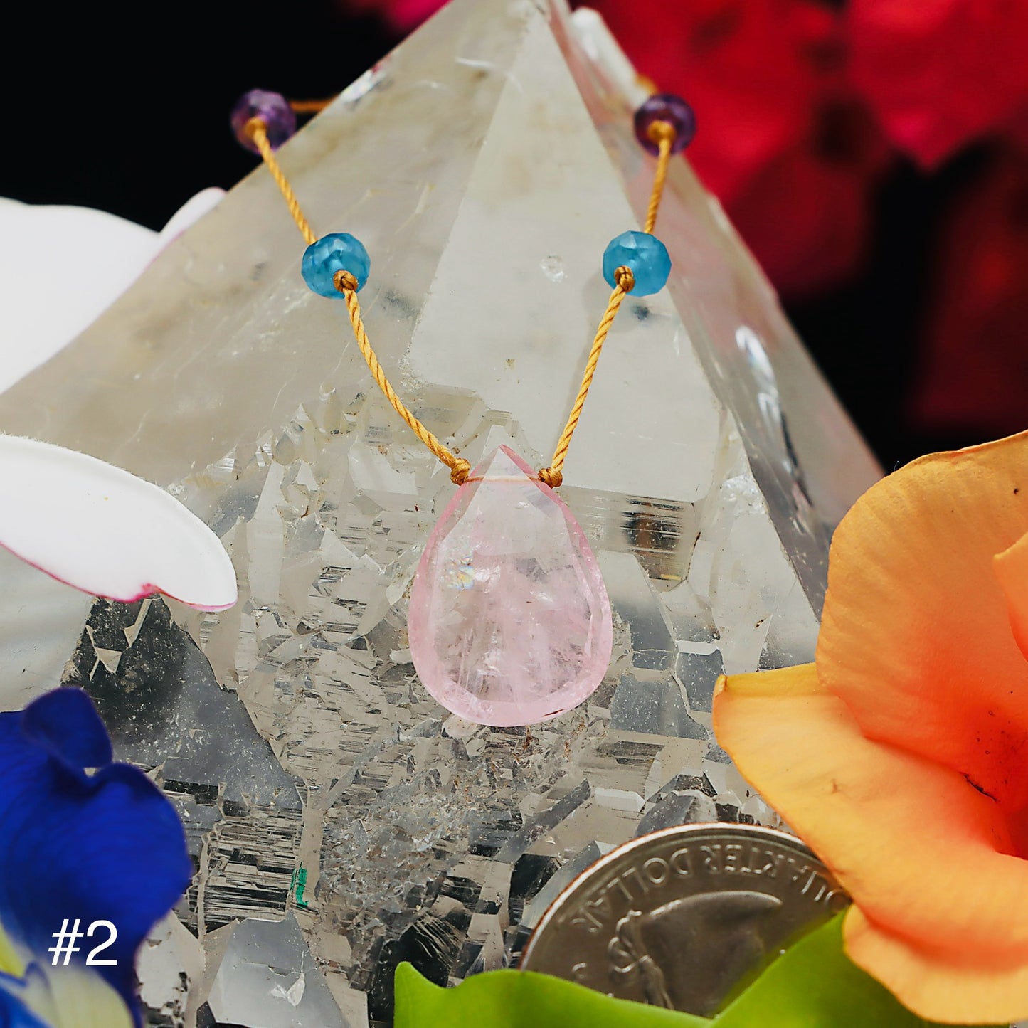 Morganite Rainbow Drop