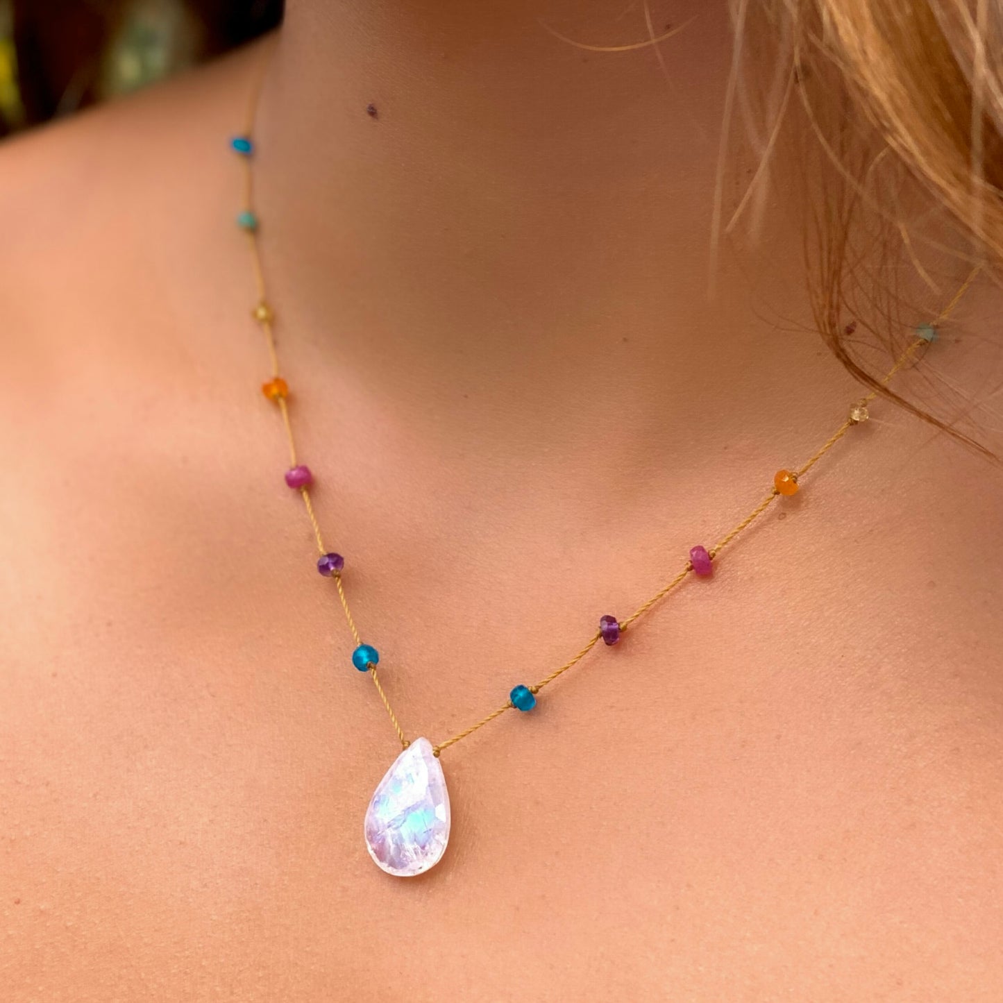 Moonstone Rainbow Drop