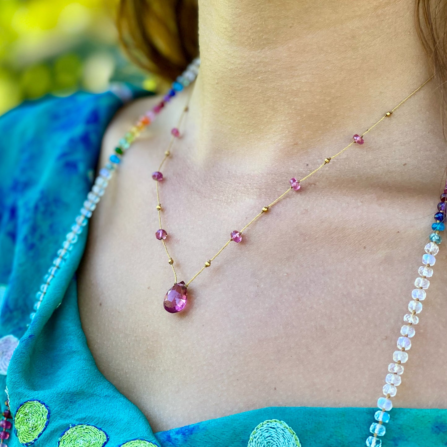 Pink Tourmaline Alohi Drop