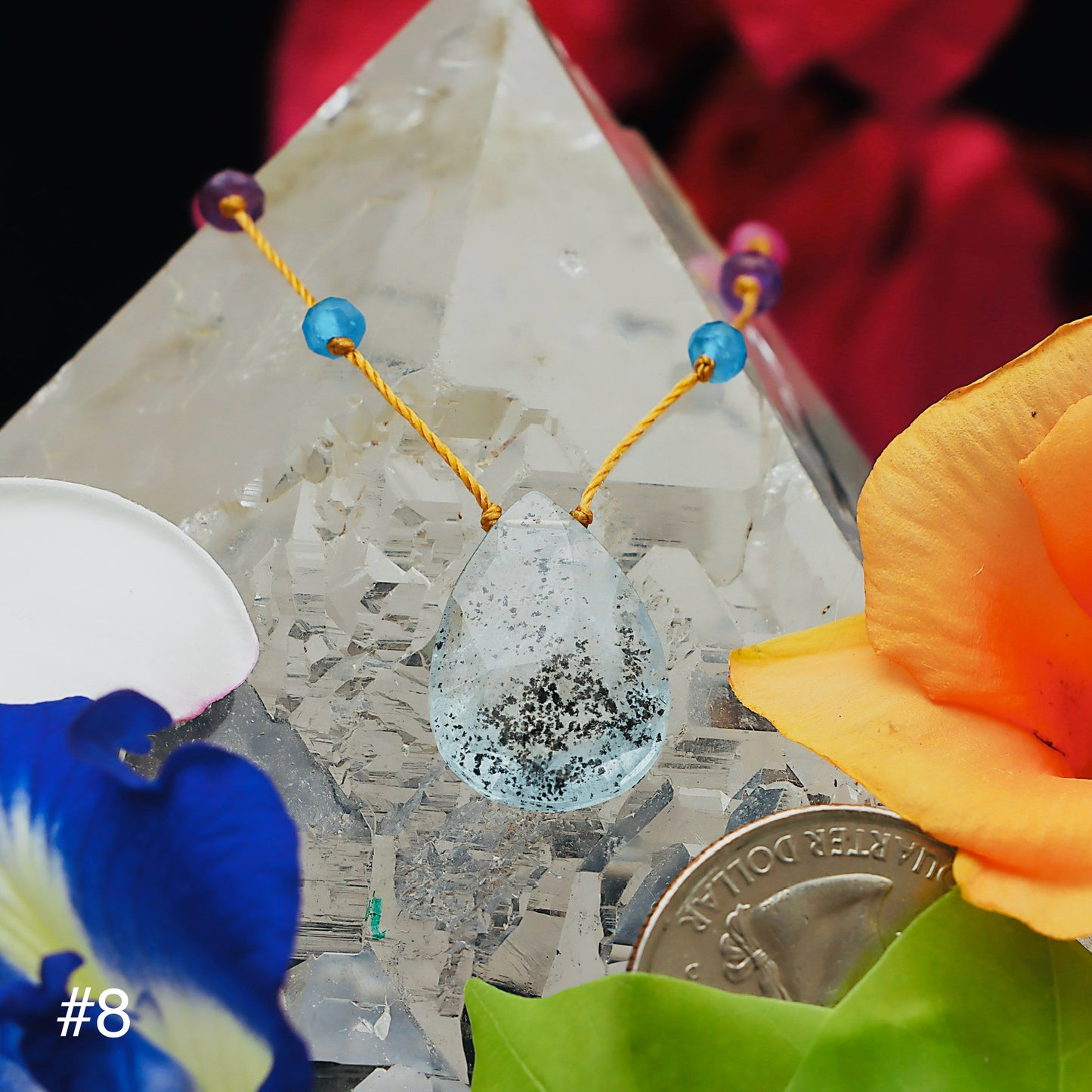 Moss Aquamarine Rainbow Drop