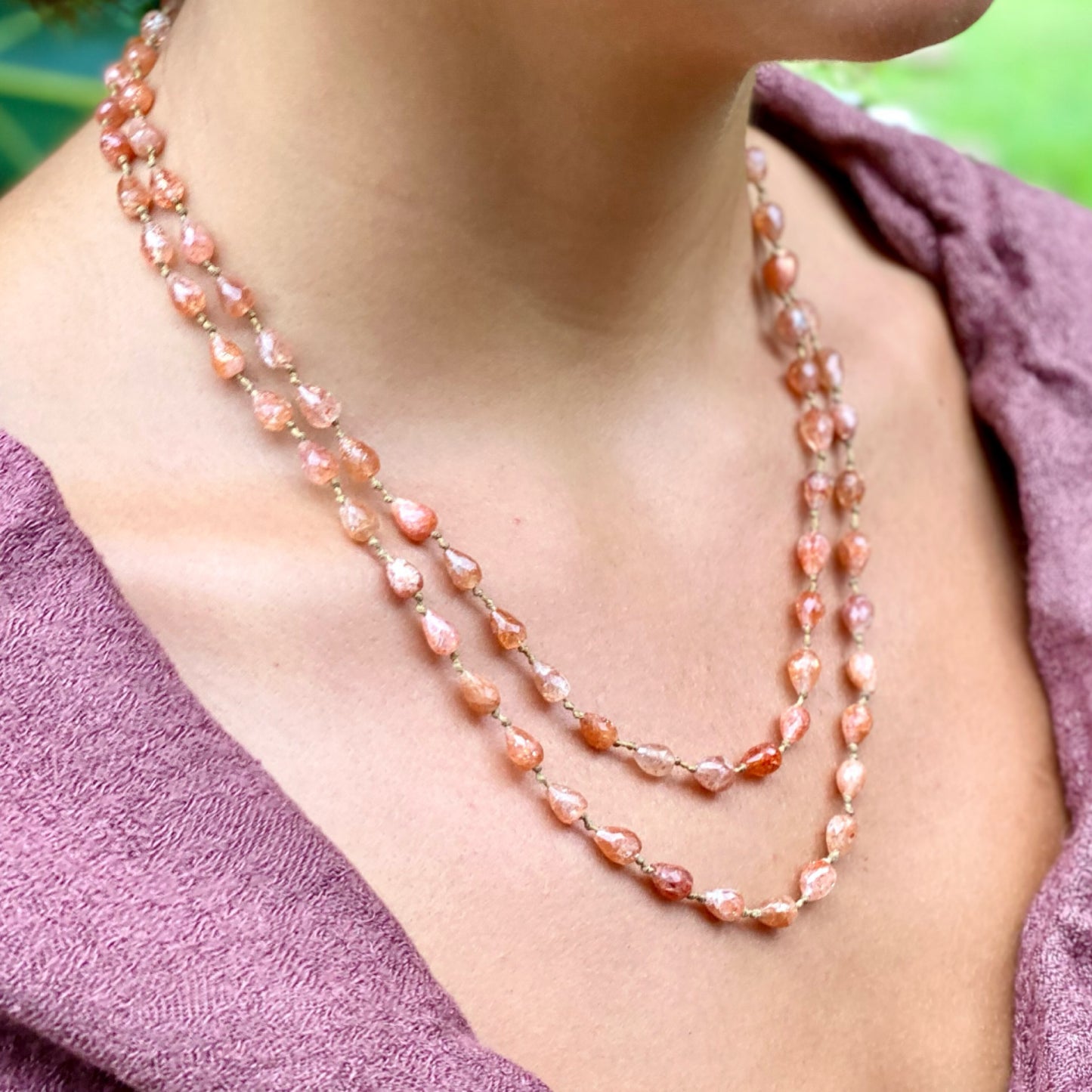 Sunstone Drop Lei